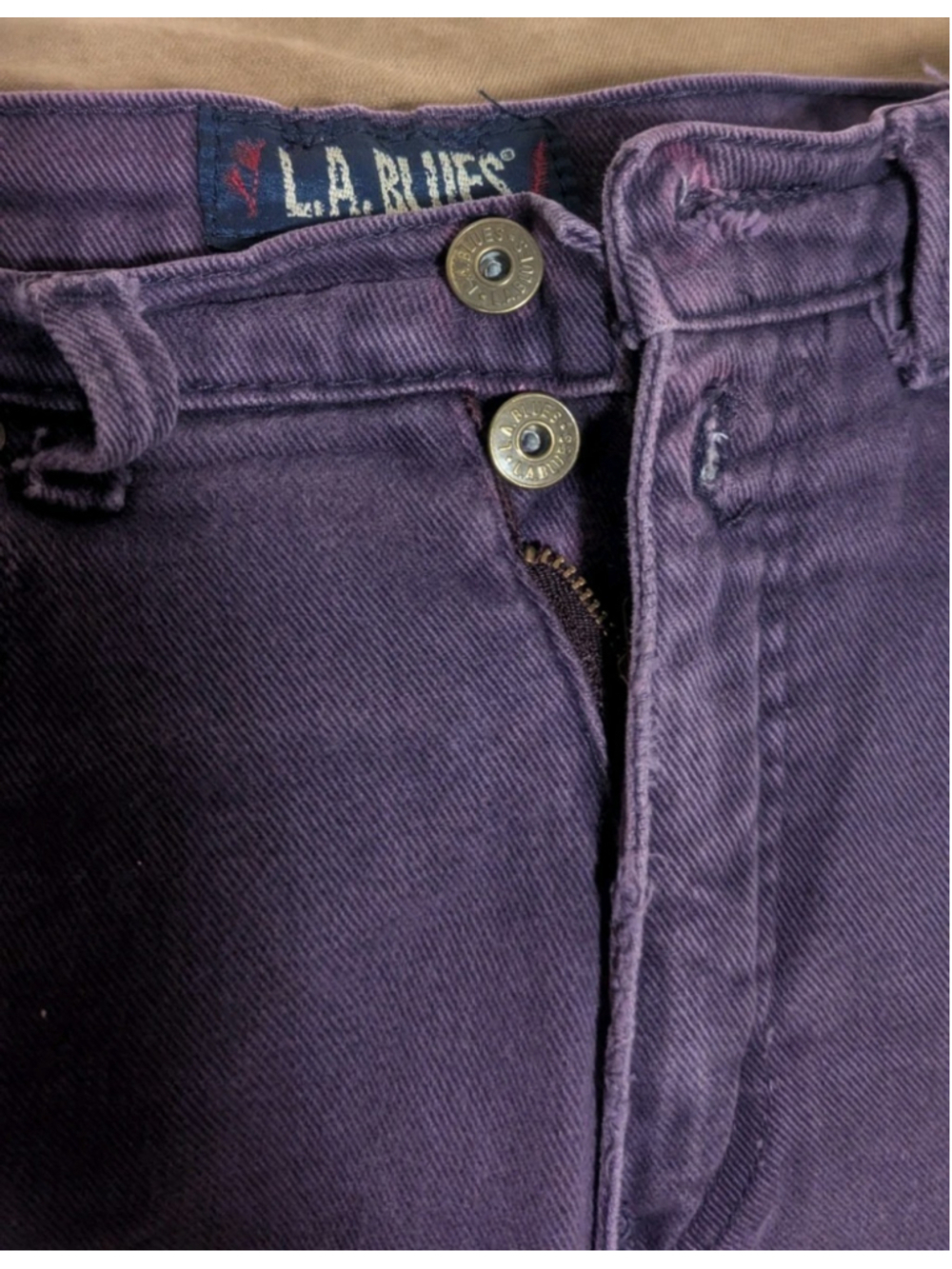 LA Blues Jeans Purple 5-Pocket Size 10 90's Vintage 007